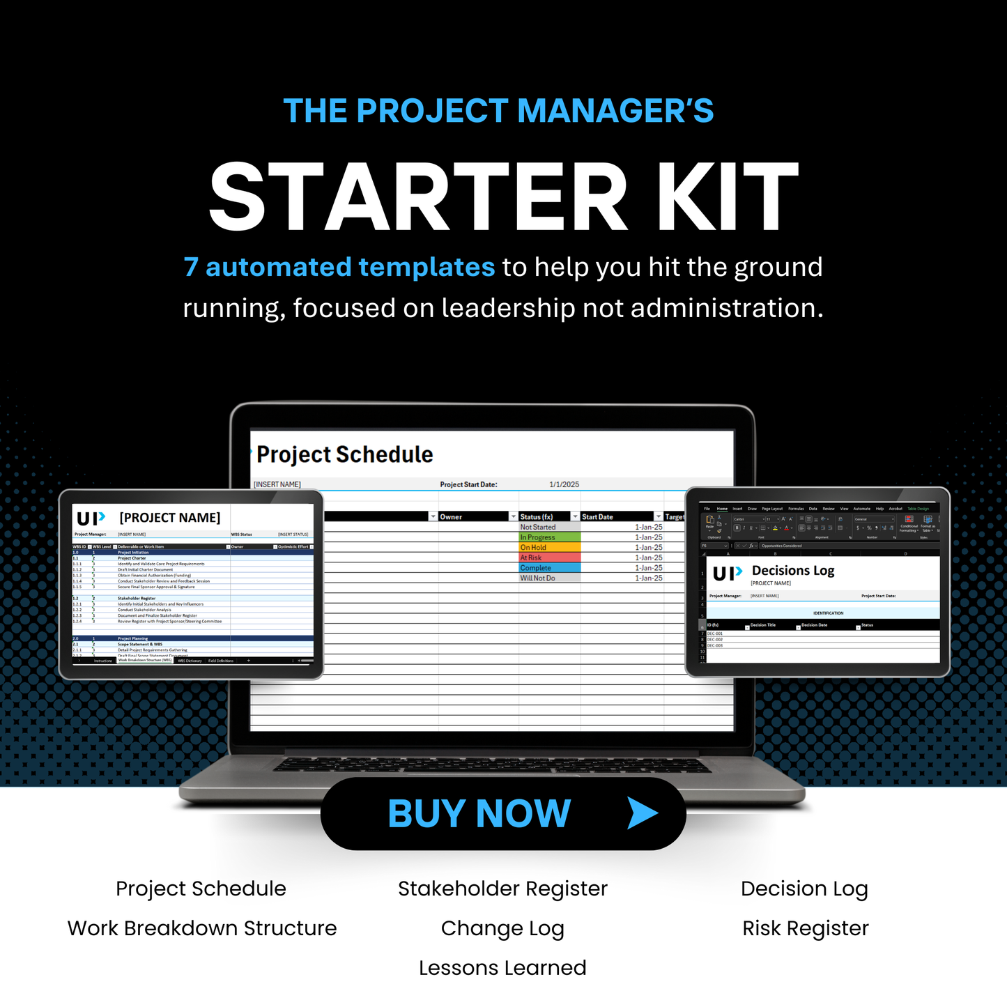 Project Management Starter Kit (7 Essential PM Templates)